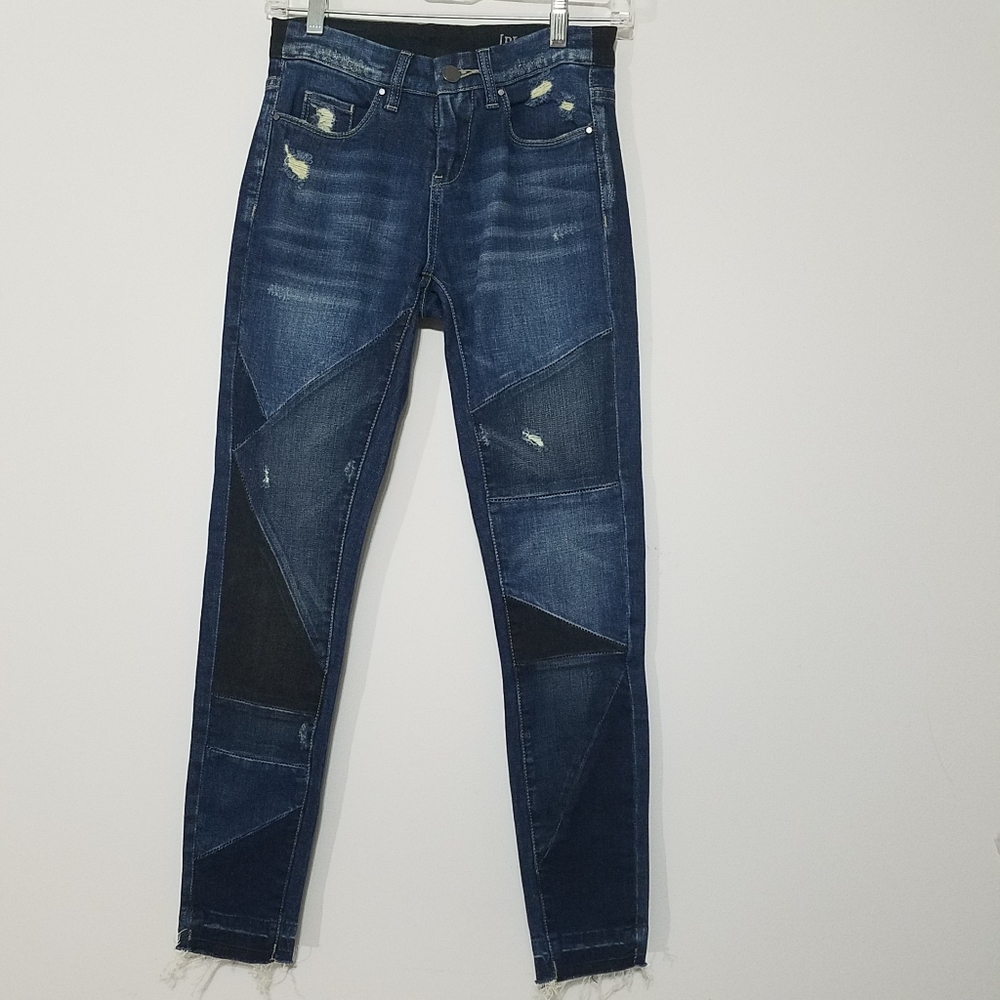 Blank NYC patched stretch skinny jeans 24 - Picture 1 of 6